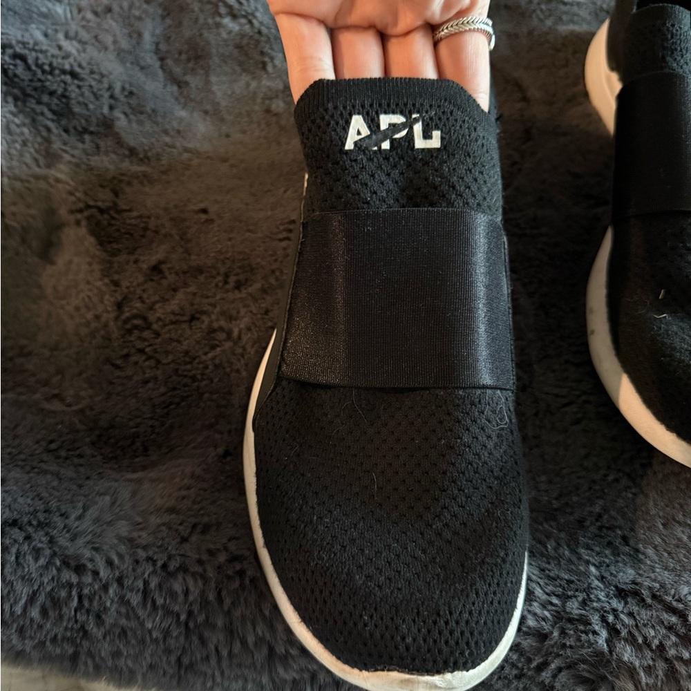 APL Black Mesh Slip-On Sneakers